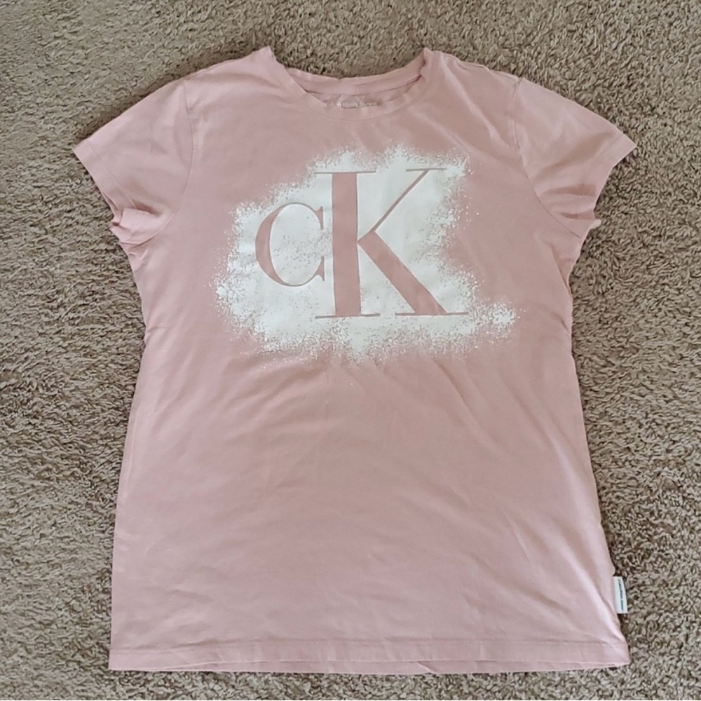 Calvin Klein Pink CK Logo Tee
